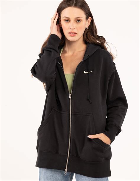 nike oversized zip up hoodie